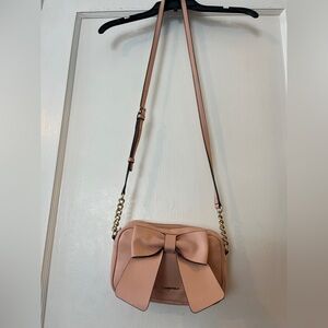 Karl Lagerfeld Blush Pink Bow Crossbody Bag
